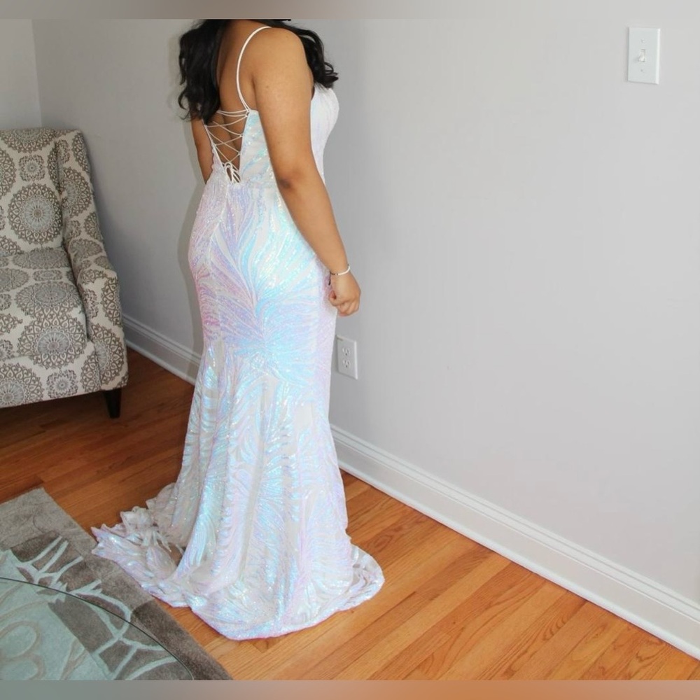 Women's US size 10 White Prom Dress.